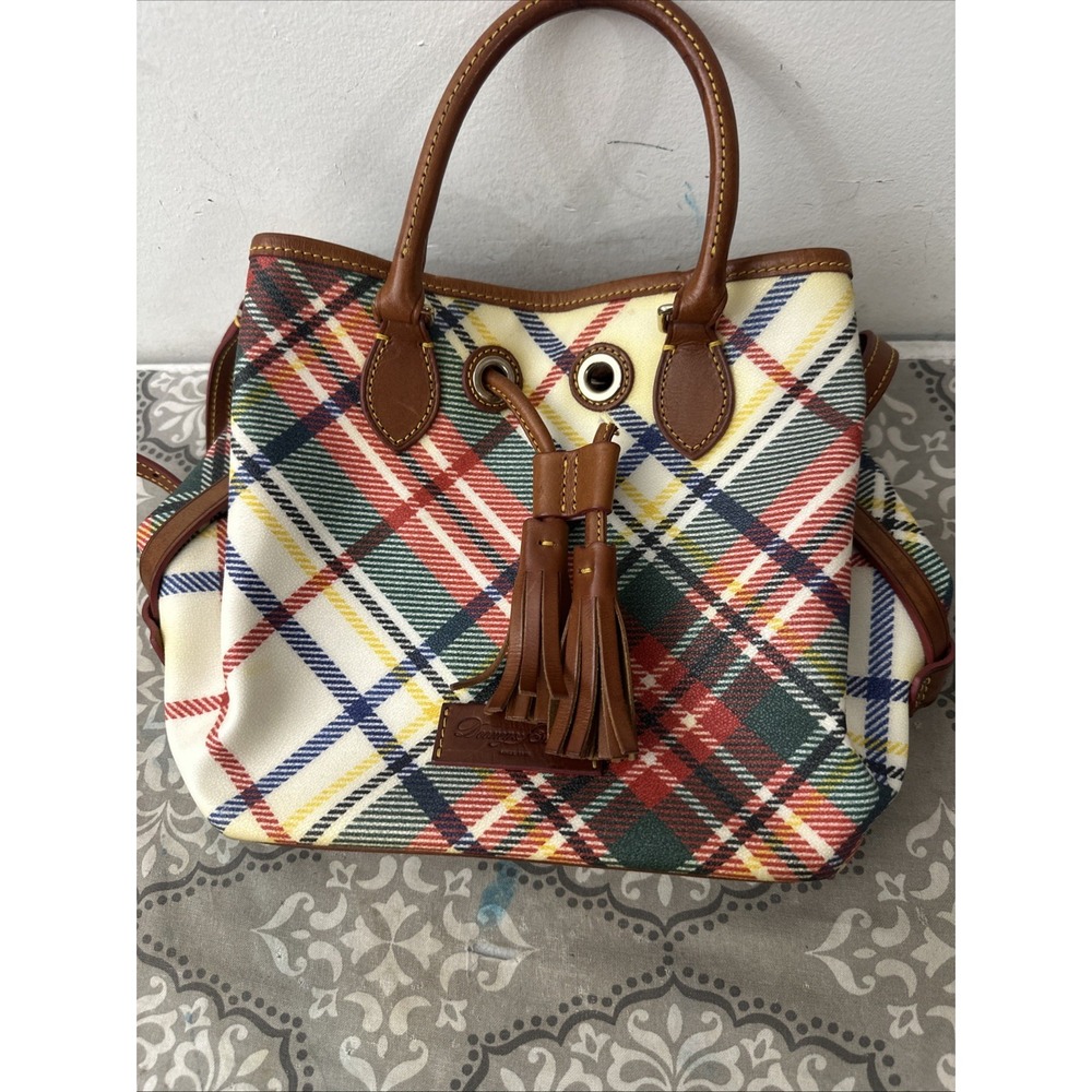 Dooney & Bourke Multicolor Plaid Magnetic, , Pockets